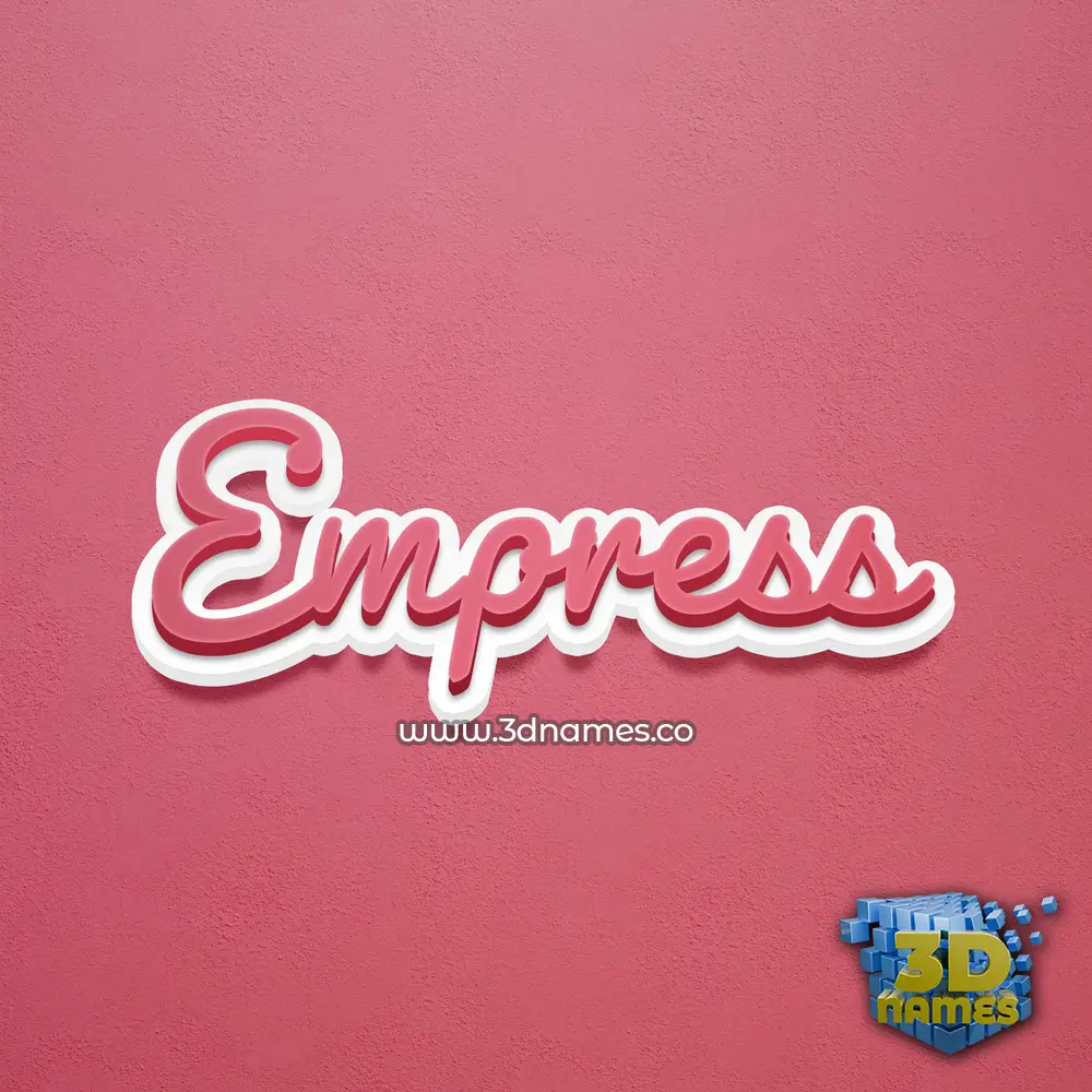 empress in Red Scribble style - 3D name wallpaper