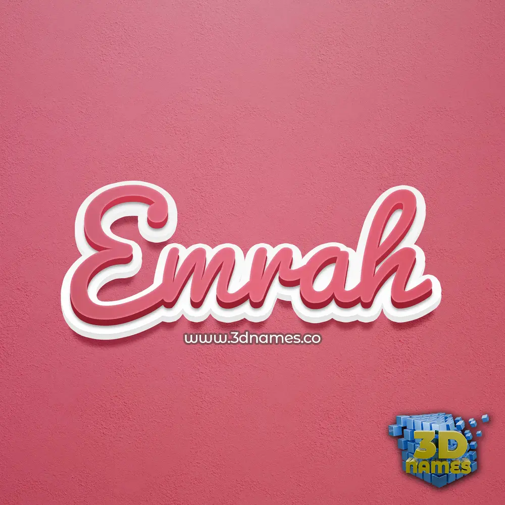 emrah in Red Scribble style - 3D name wallpaper