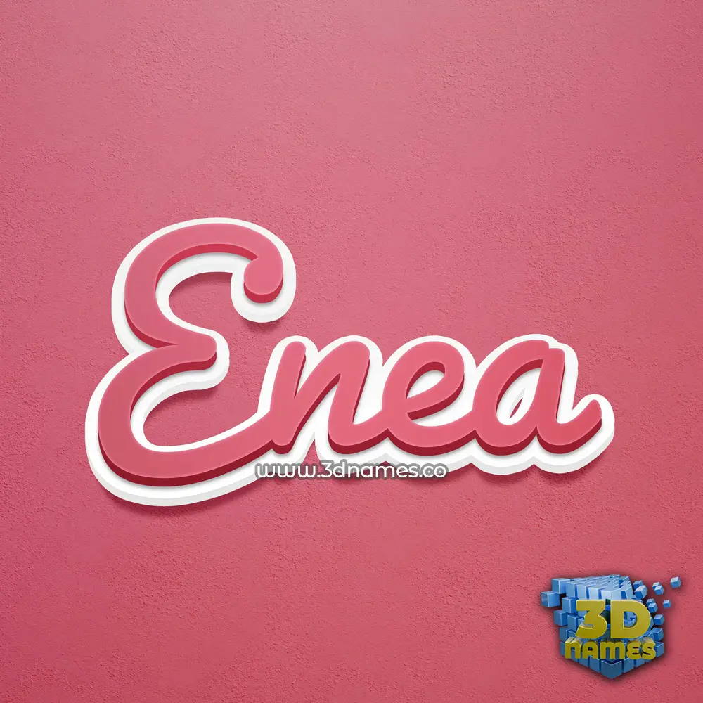 enea in Red Scribble style - 3D name wallpaper