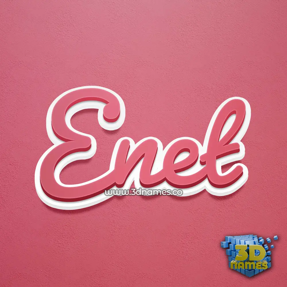enet in Red Scribble style - 3D name wallpaper
