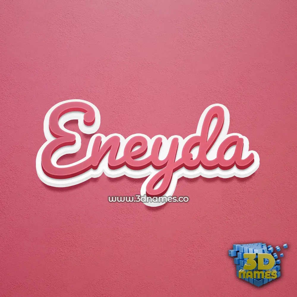 eneyda in Red Scribble style - 3D name wallpaper