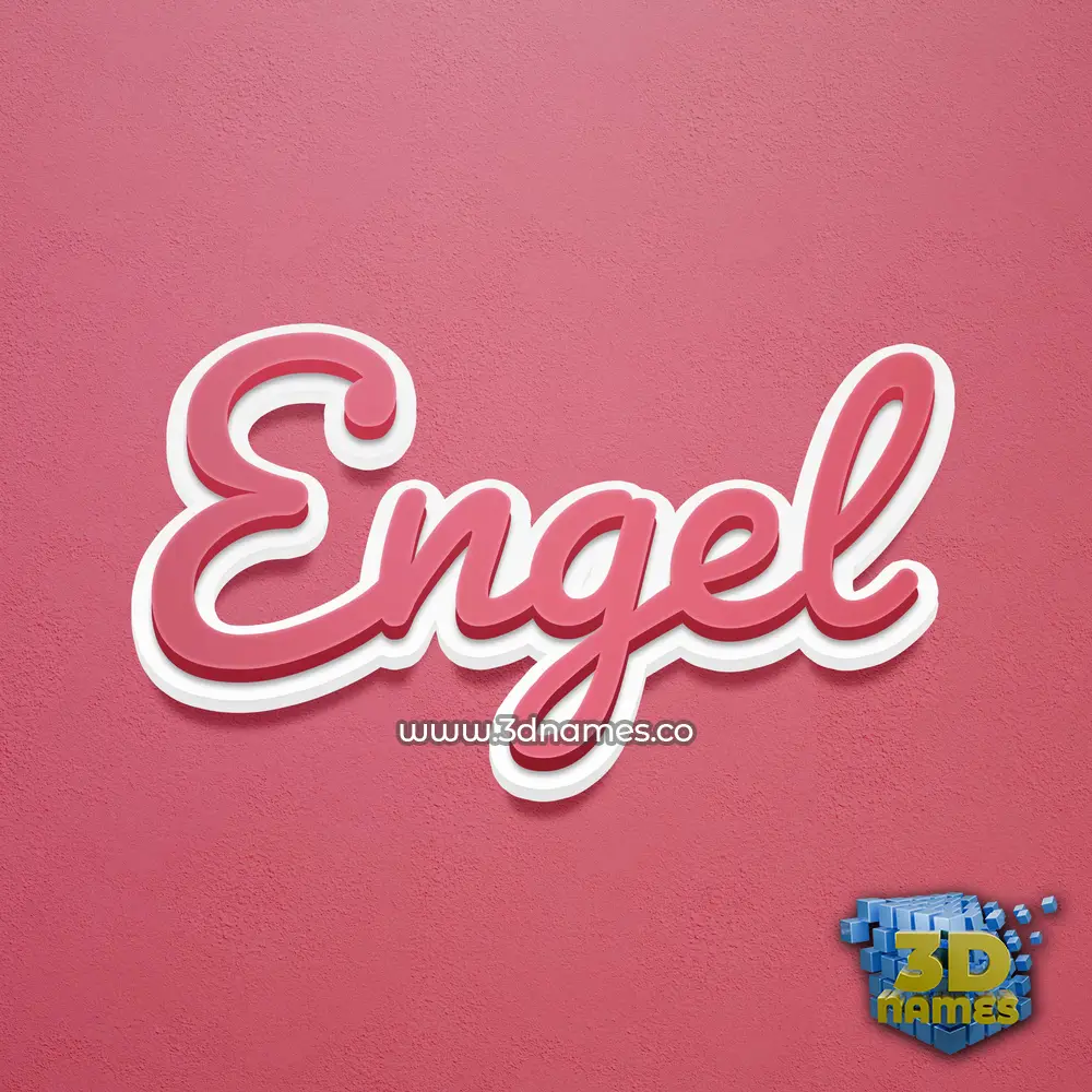 engel in Red Scribble style - 3D name wallpaper