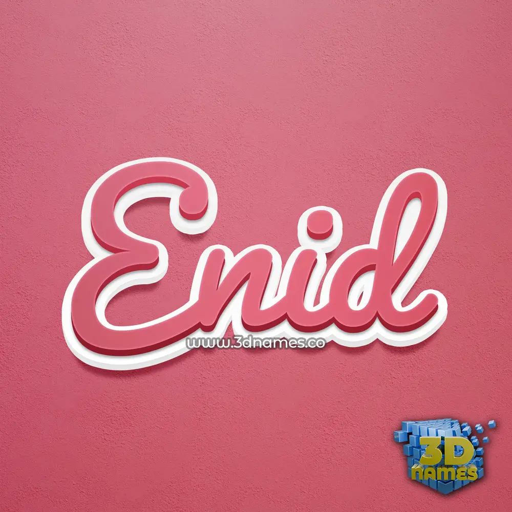 enid in Red Scribble style - 3D name wallpaper