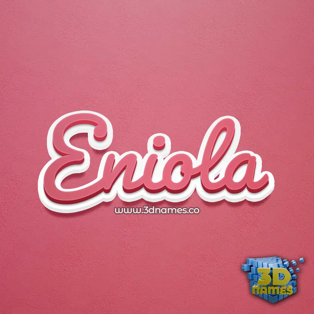eniola in Red Scribble style - 3D name wallpaper