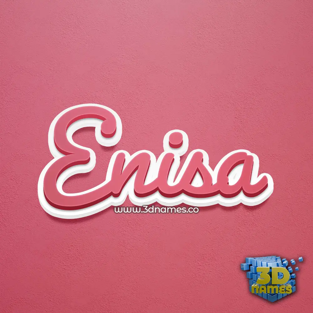 enisa in Red Scribble style - 3D name wallpaper