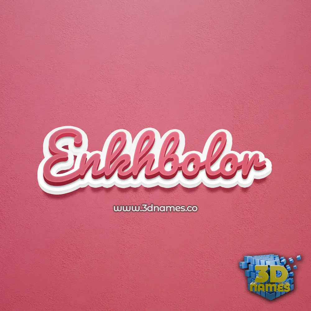enkhbolor in Red Scribble style - 3D name wallpaper