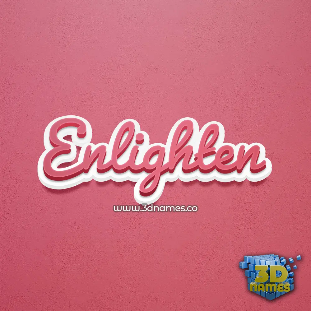 enlighten in Red Scribble style - 3D name wallpaper