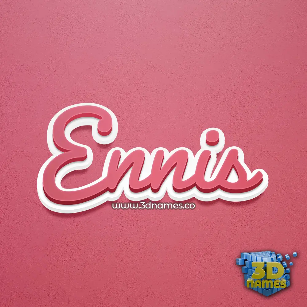 ennis in Red Scribble style - 3D name wallpaper