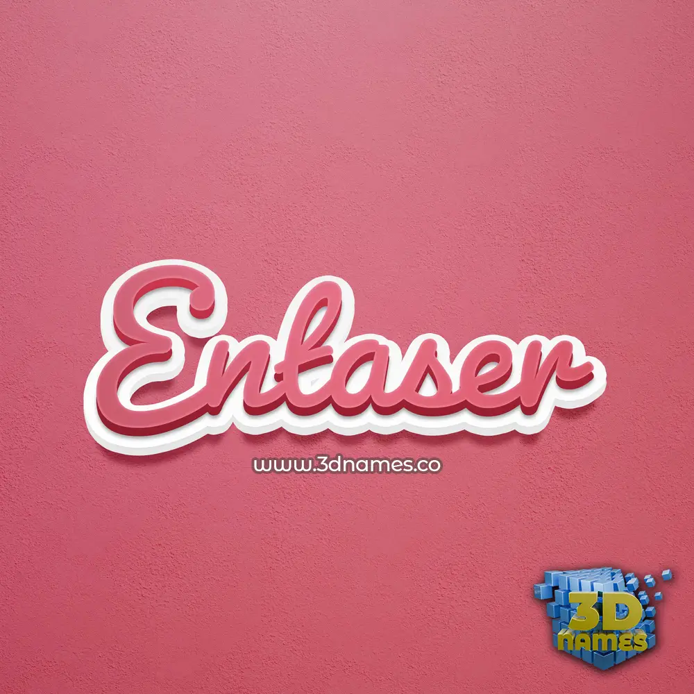 entaser in Red Scribble style - 3D name wallpaper