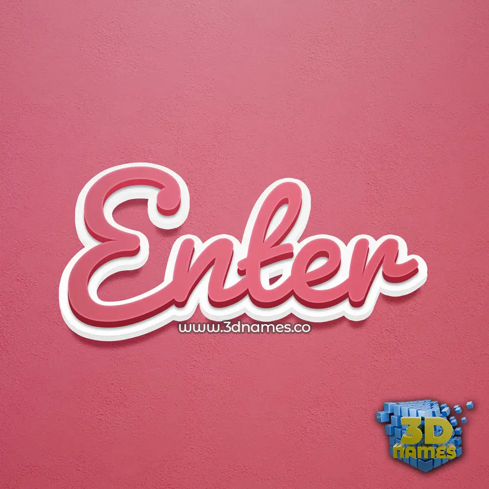 enter in Red Scribble style - 3D name wallpaper