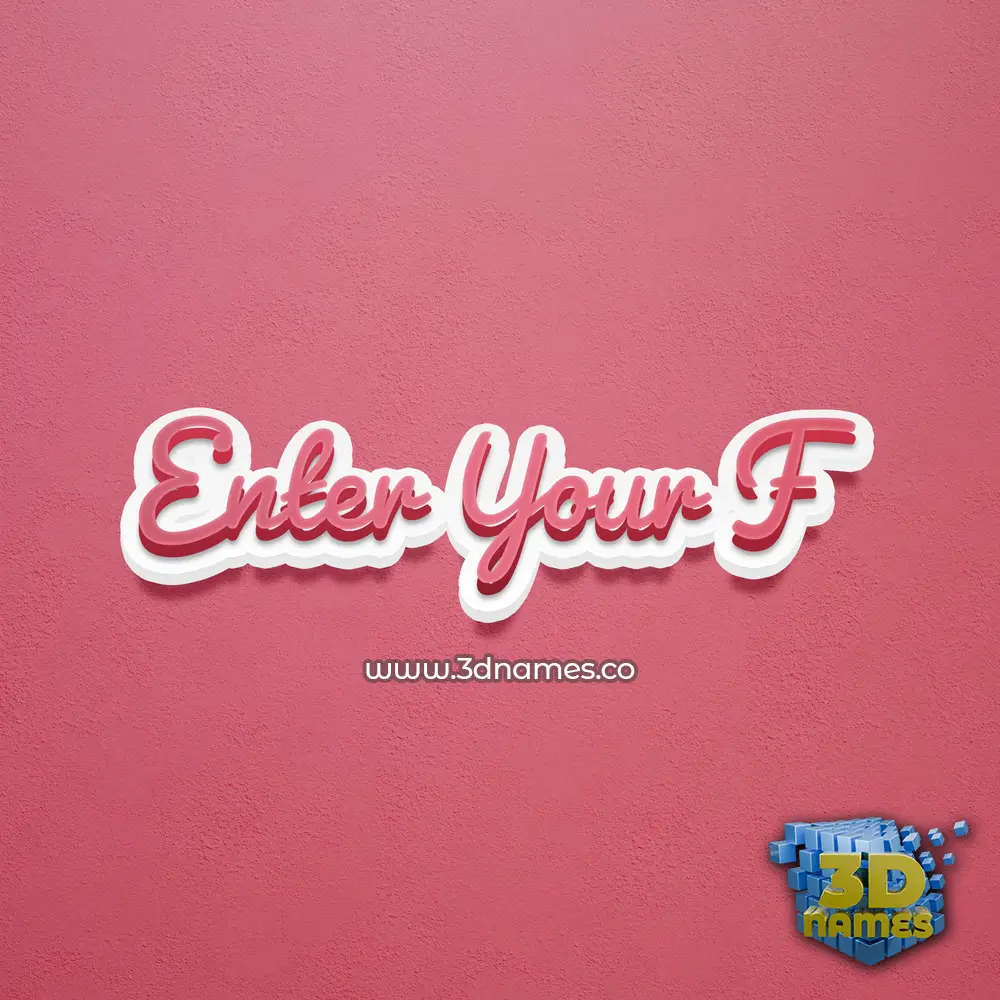 enter your f in Red Scribble style - 3D name wallpaper