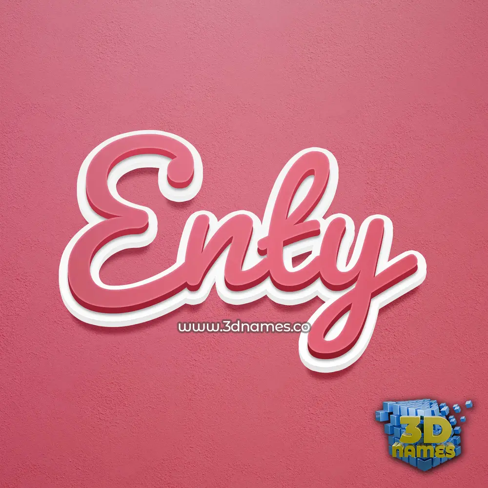 enty in Red Scribble style - 3D name wallpaper