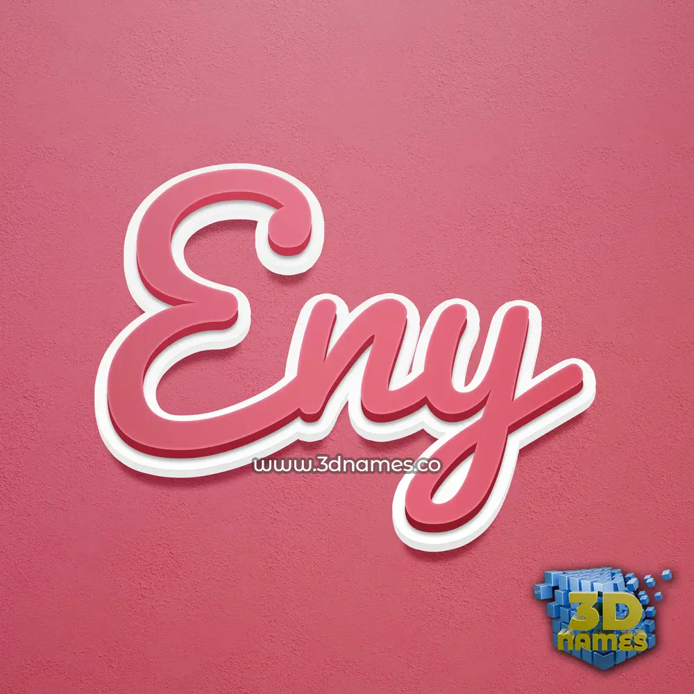 eny in Red Scribble style - 3D name wallpaper