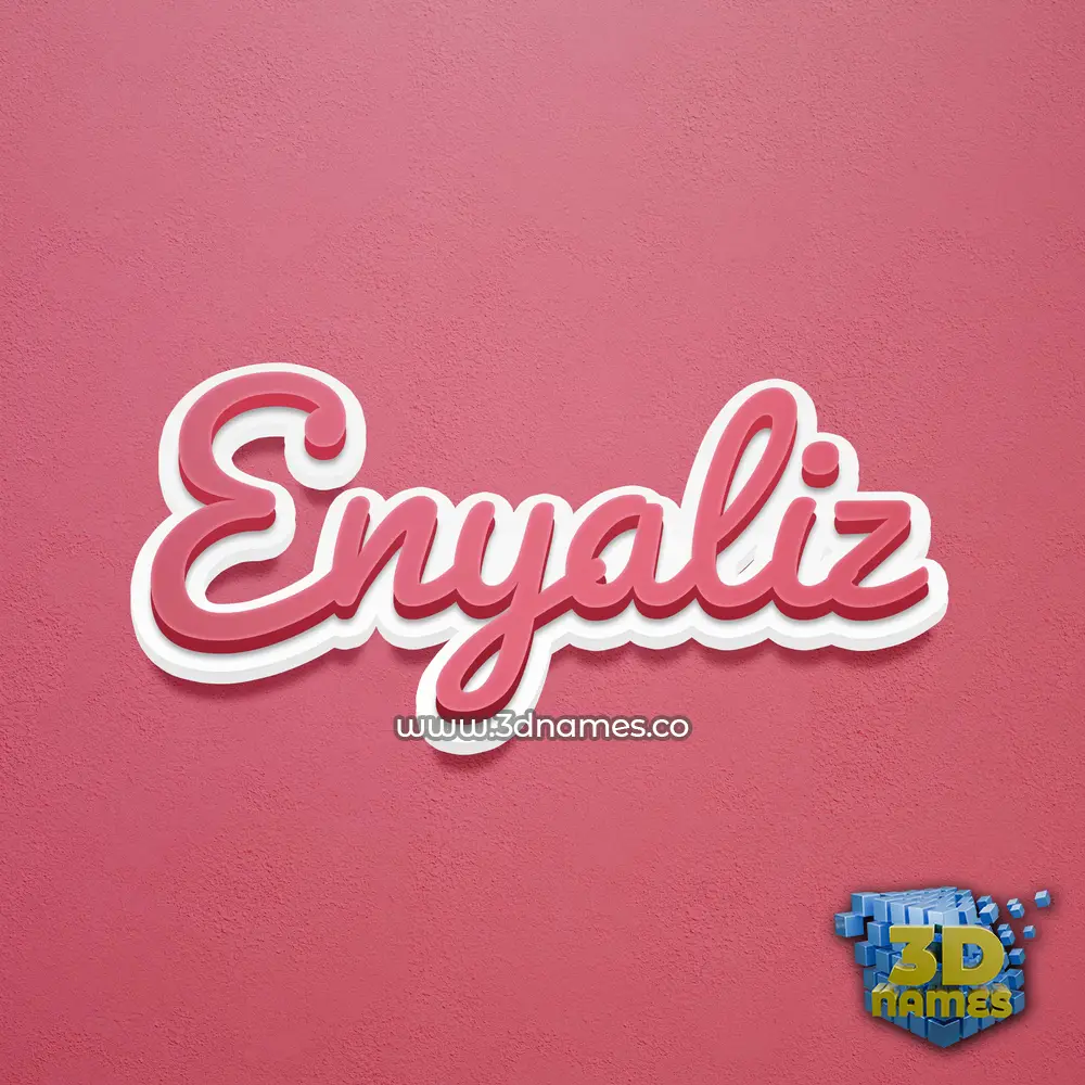 enyaliz in Red Scribble style - 3D name wallpaper
