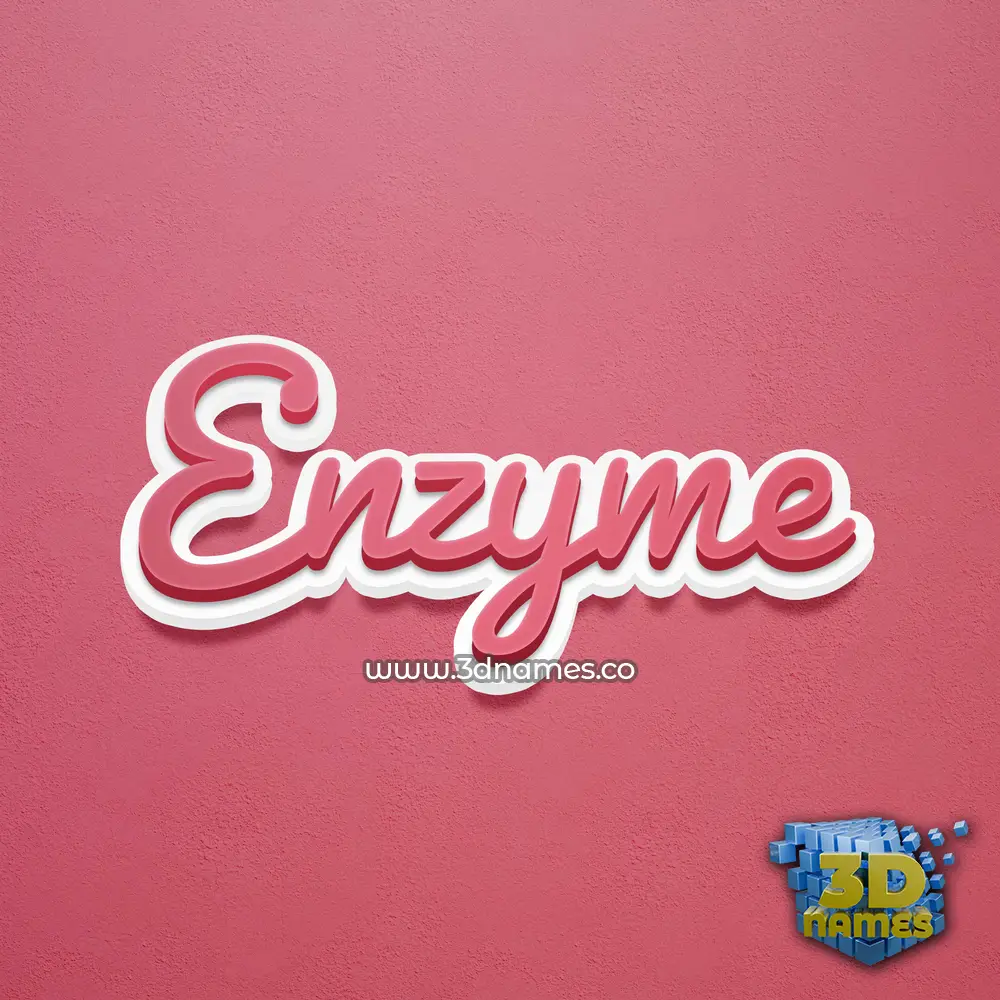 enzyme in Red Scribble style - 3D name wallpaper