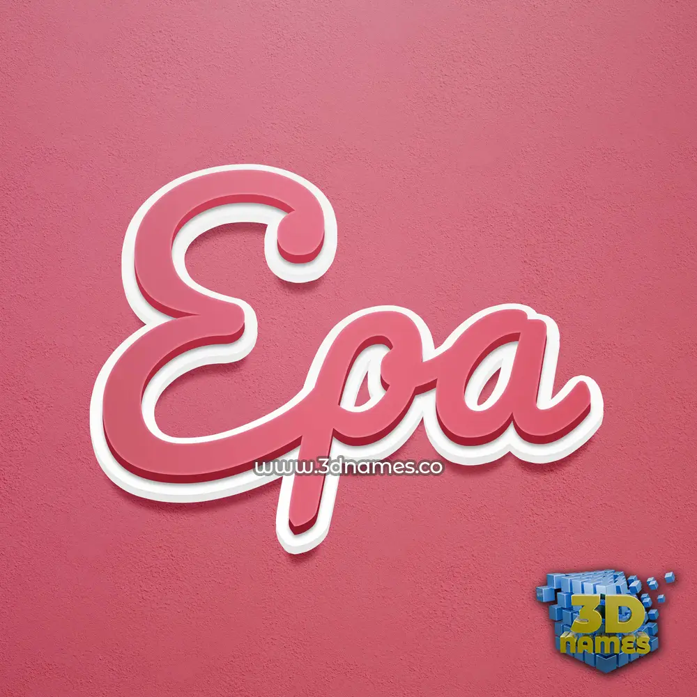 epa in Red Scribble style - 3D name wallpaper
