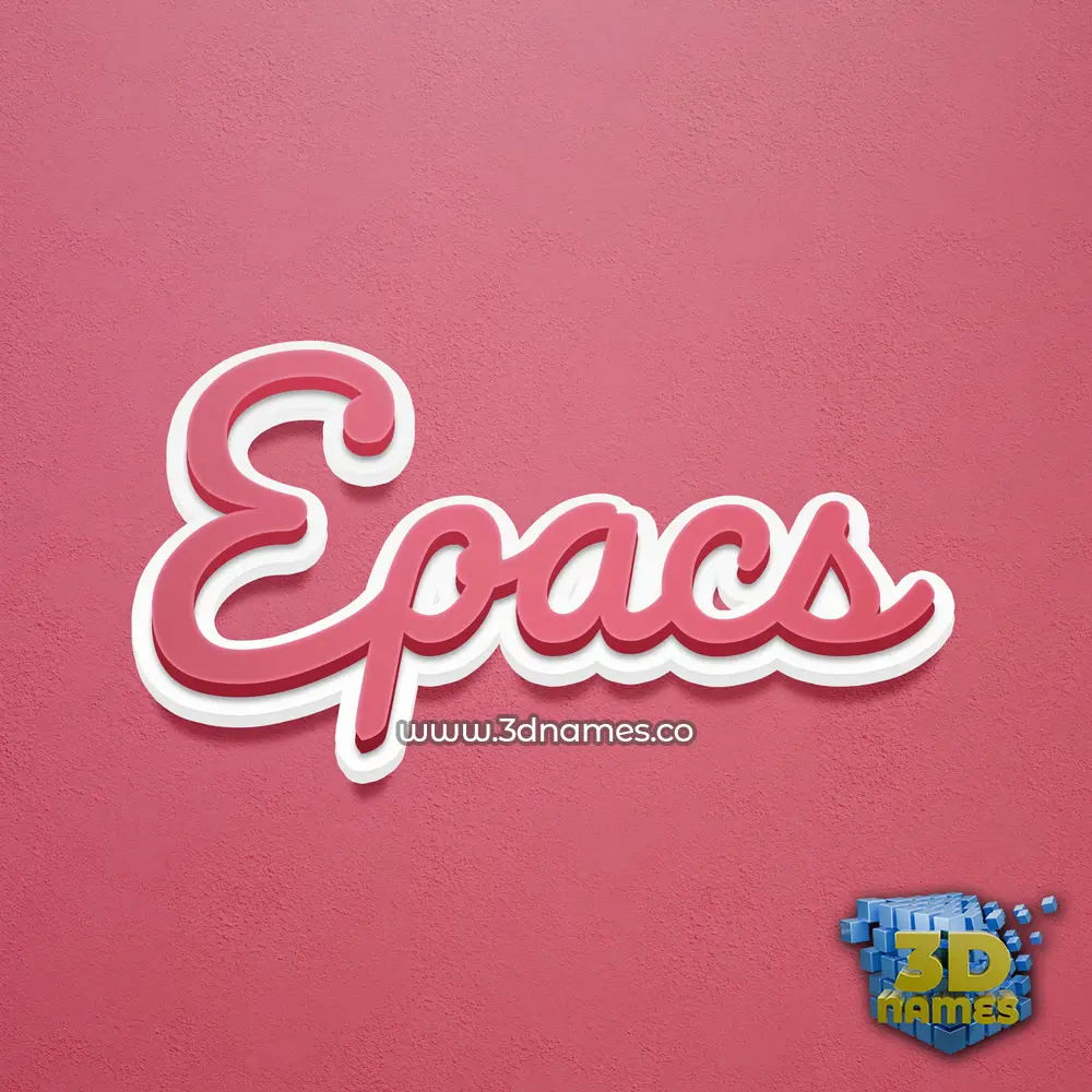 epacs in Red Scribble style - 3D name wallpaper