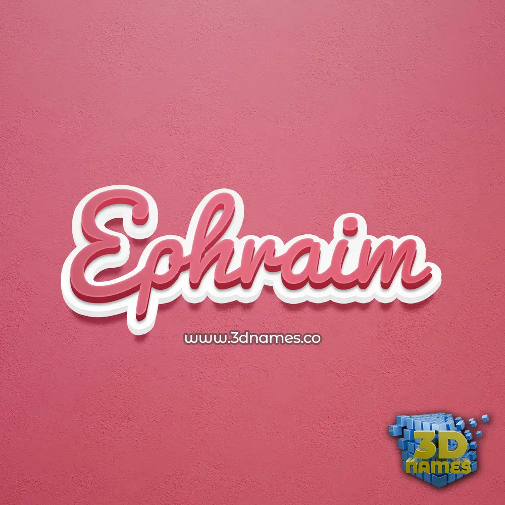 ephraim in Red Scribble style - 3D name wallpaper