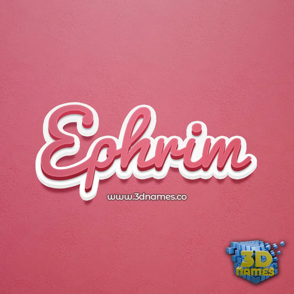ephrim in Red Scribble style - 3D name wallpaper