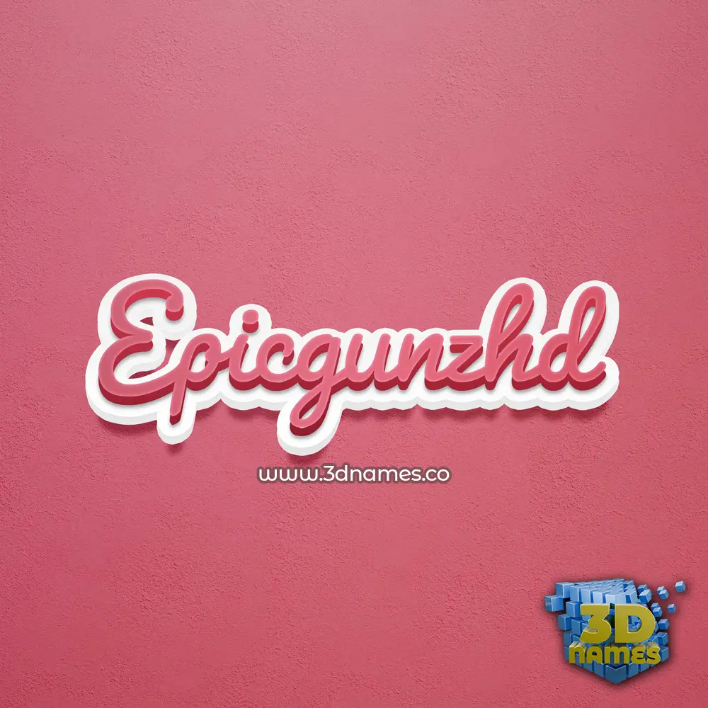epicgunzhd in Red Scribble style - 3D name wallpaper