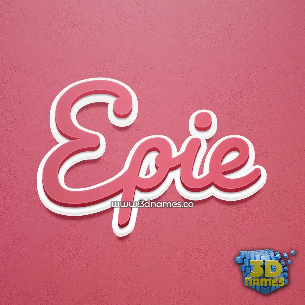 epie in Red Scribble style - 3D name wallpaper