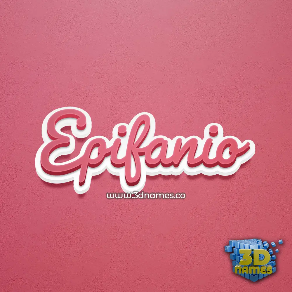 epifanio in Red Scribble style - 3D name wallpaper