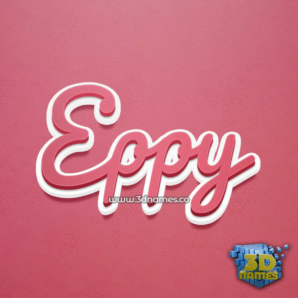 eppy in Red Scribble style - 3D name wallpaper