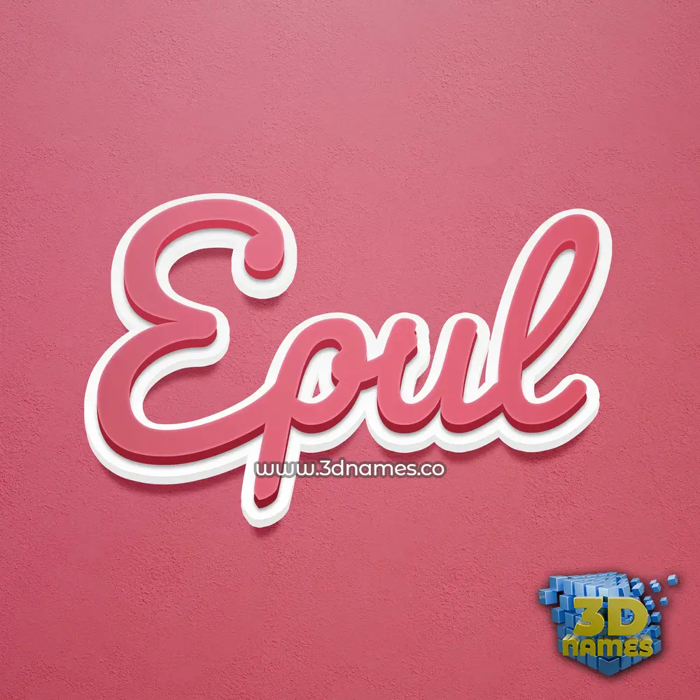 epul in Red Scribble style - 3D name wallpaper
