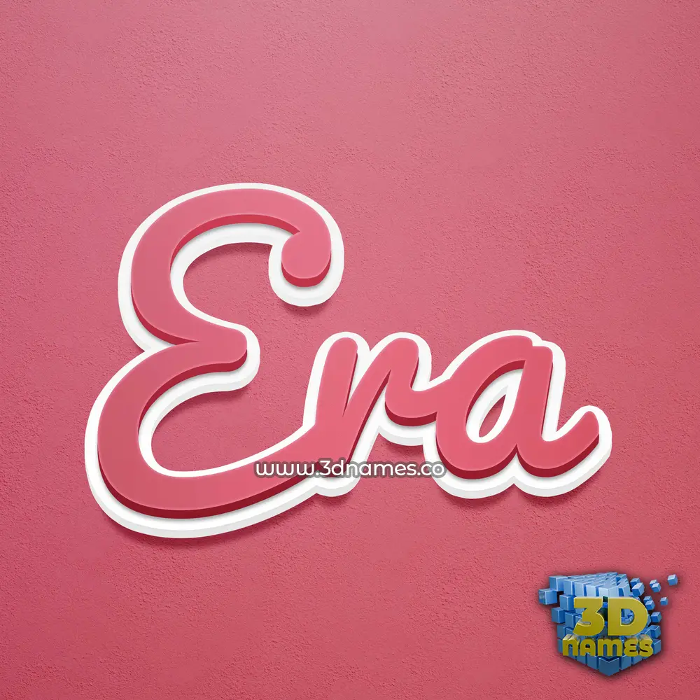 era in Red Scribble style - 3D name wallpaper