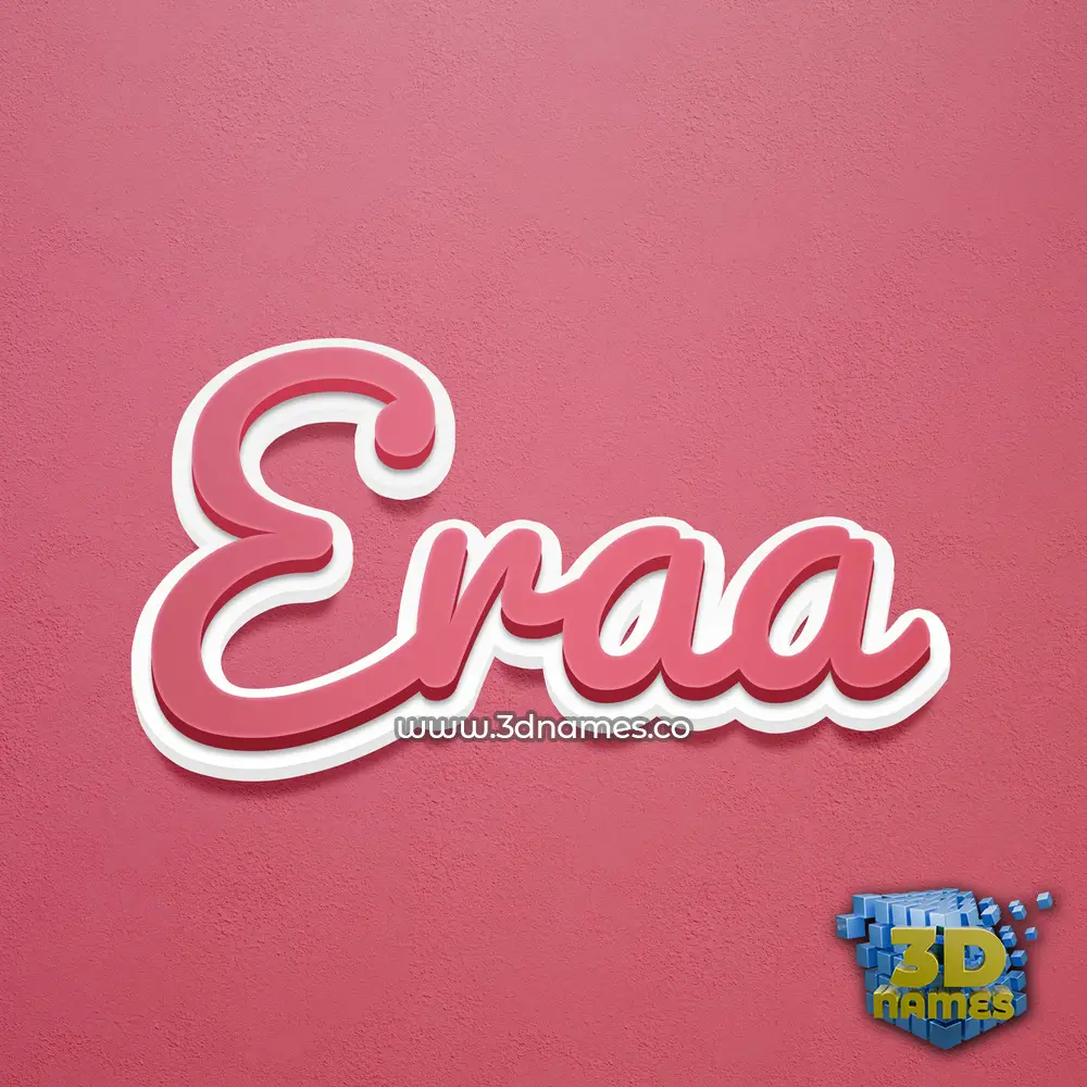 eraa in Red Scribble style - 3D name wallpaper
