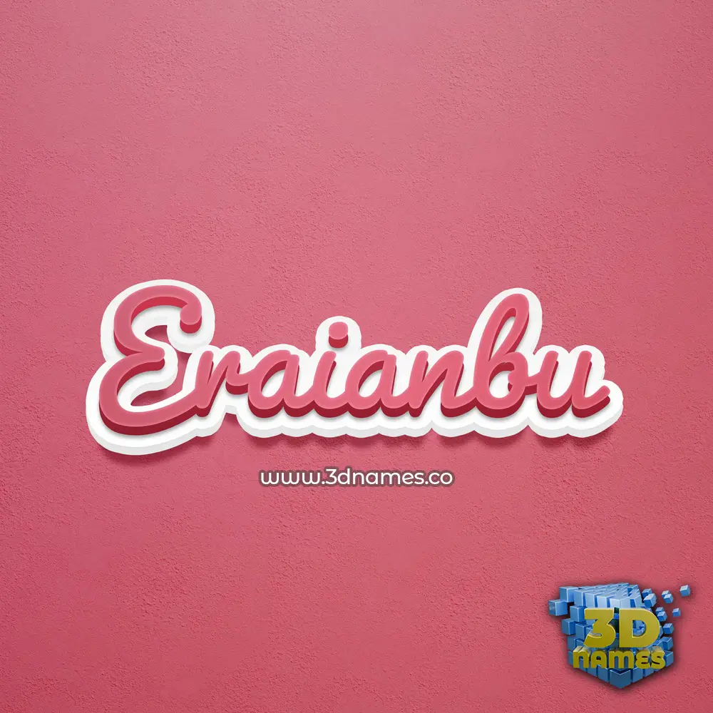 eraianbu in Red Scribble style - 3D name wallpaper