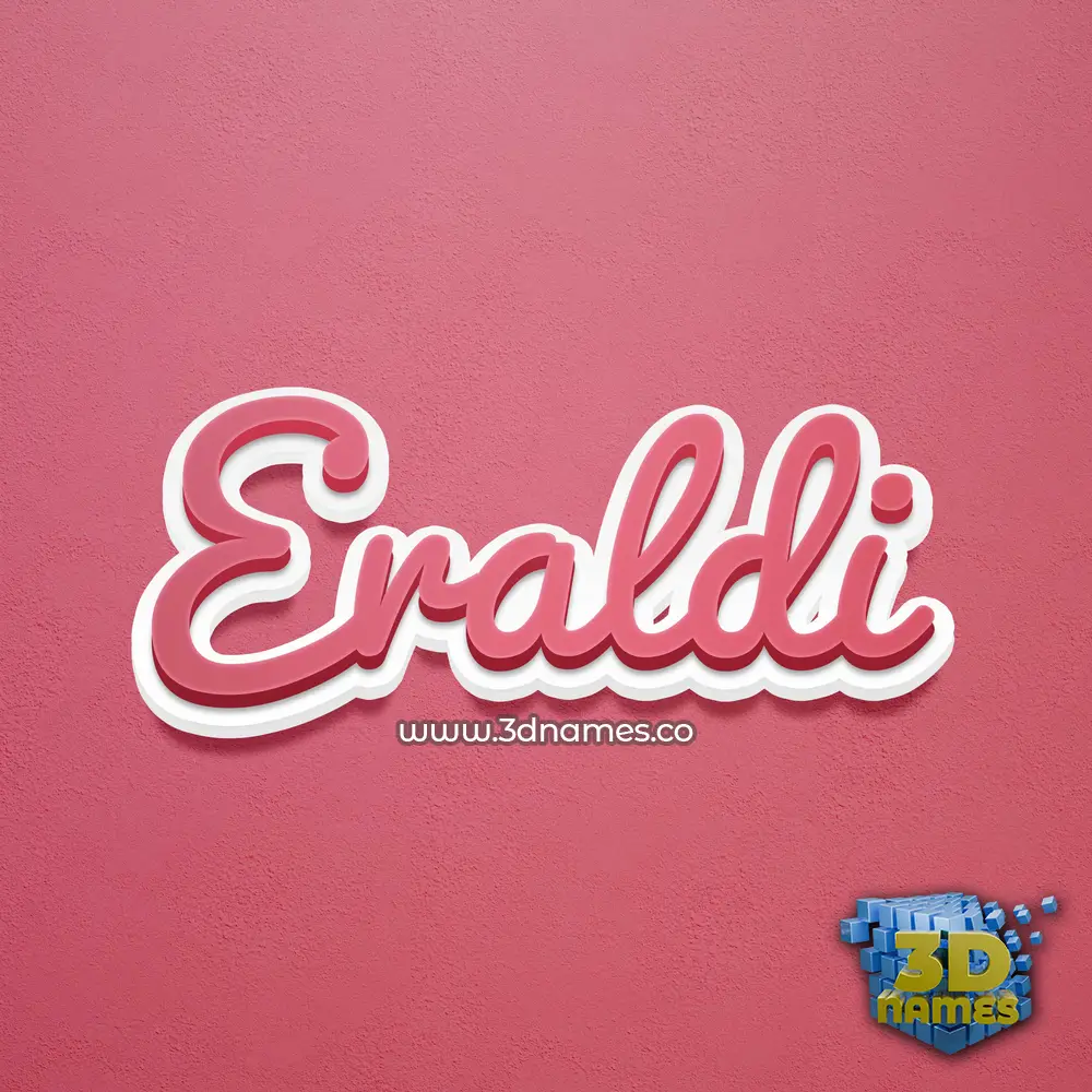 eraldi in Red Scribble style - 3D name wallpaper