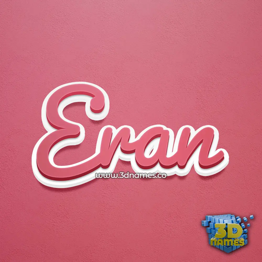 eran in Red Scribble style - 3D name wallpaper