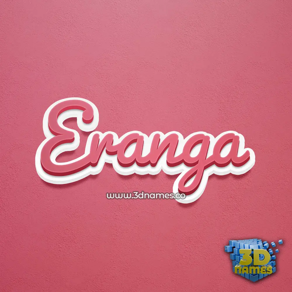 eranga in Red Scribble style - 3D name wallpaper