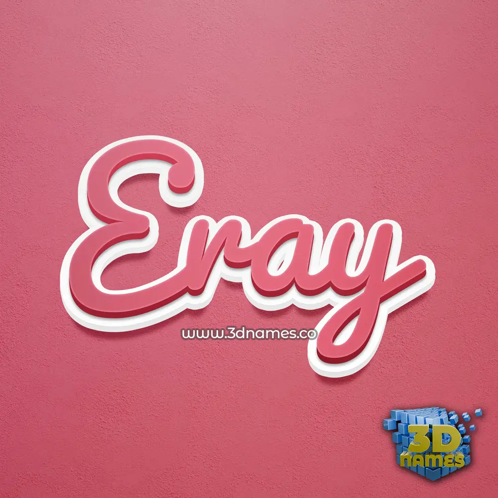 eray in Red Scribble style - 3D name wallpaper