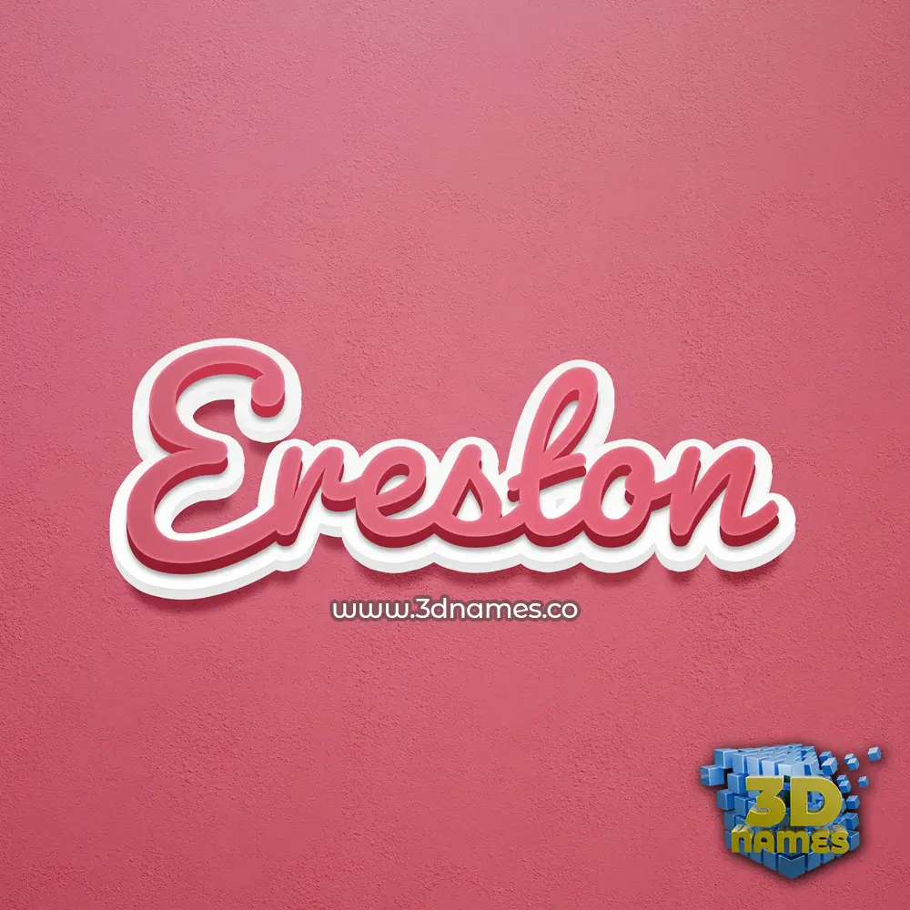 ereston in Red Scribble style - 3D name wallpaper