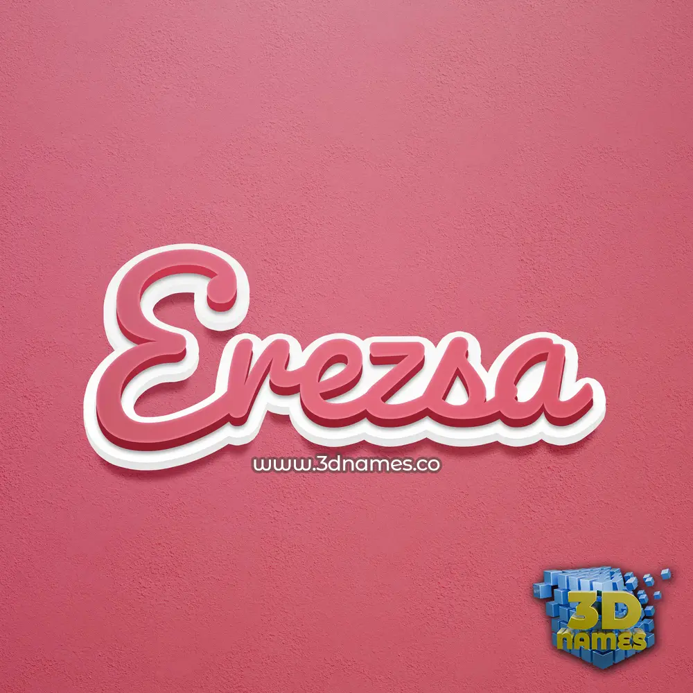 erezsa in Red Scribble style - 3D name wallpaper