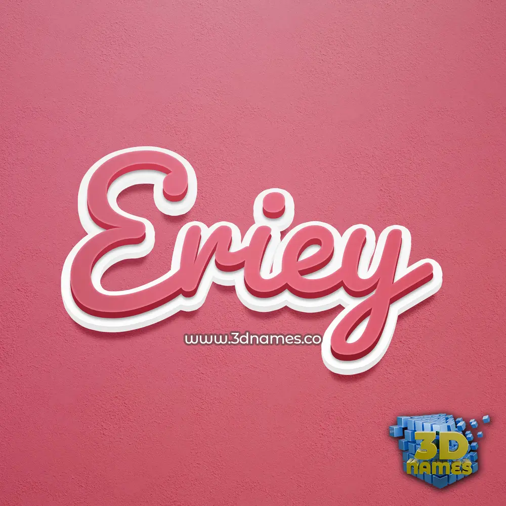 eriey in Red Scribble style - 3D name wallpaper