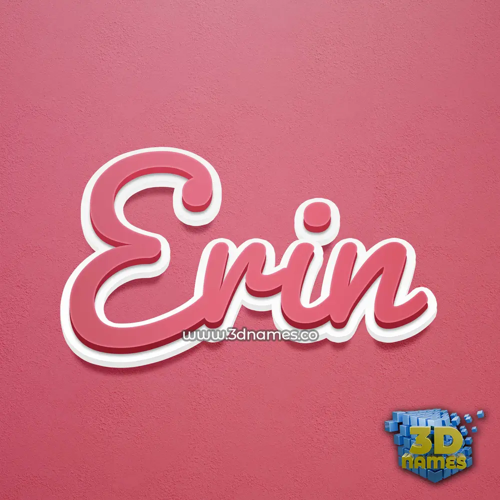 erin in Red Scribble style - 3D name wallpaper