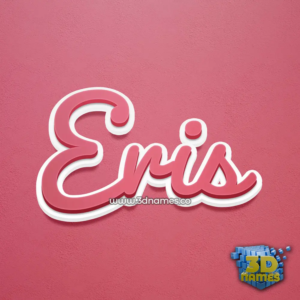 eris in Red Scribble style - 3D name wallpaper