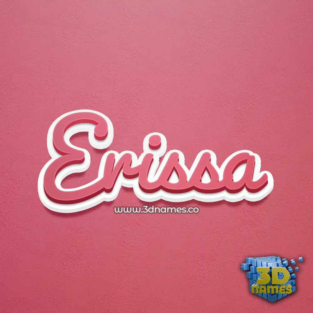 erissa in Red Scribble style - 3D name wallpaper