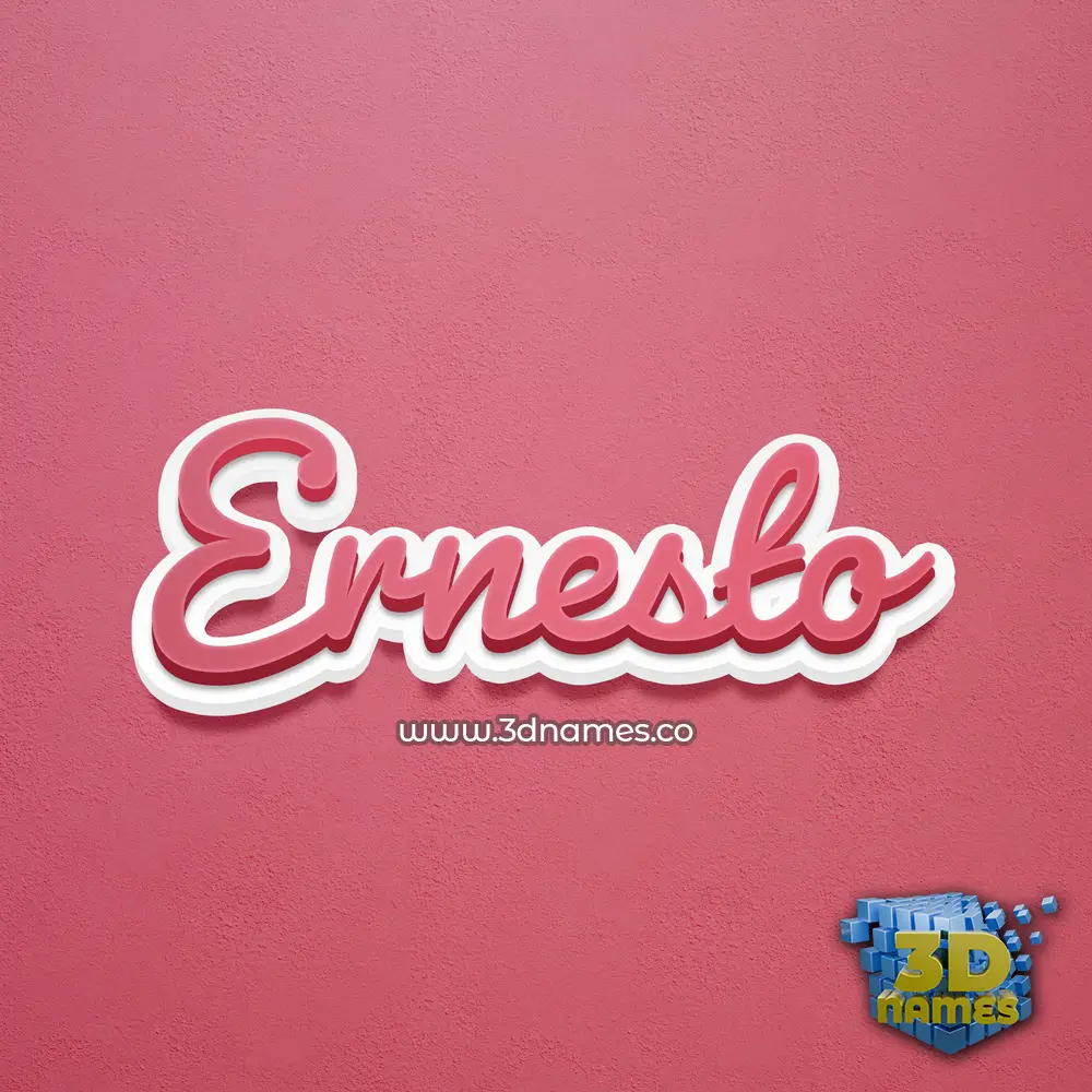 ernesto in Red Scribble style - 3D name wallpaper