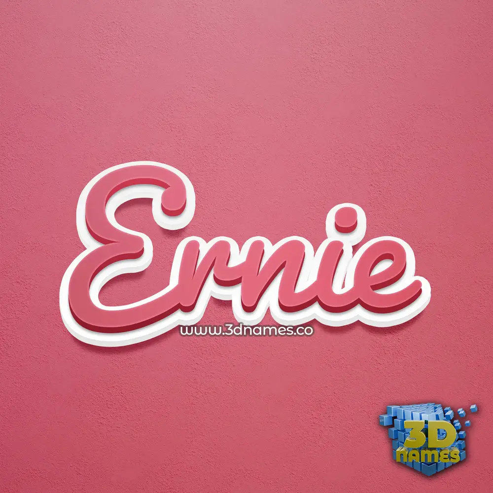 ernie in Red Scribble style - 3D name wallpaper