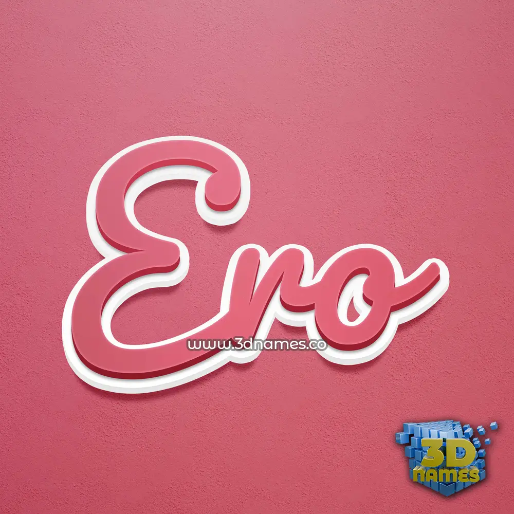 ero in Red Scribble style - 3D name wallpaper