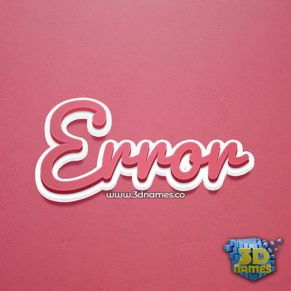 error in Red Scribble style - 3D name wallpaper