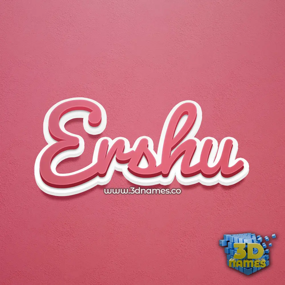 ershu in Red Scribble style - 3D name wallpaper
