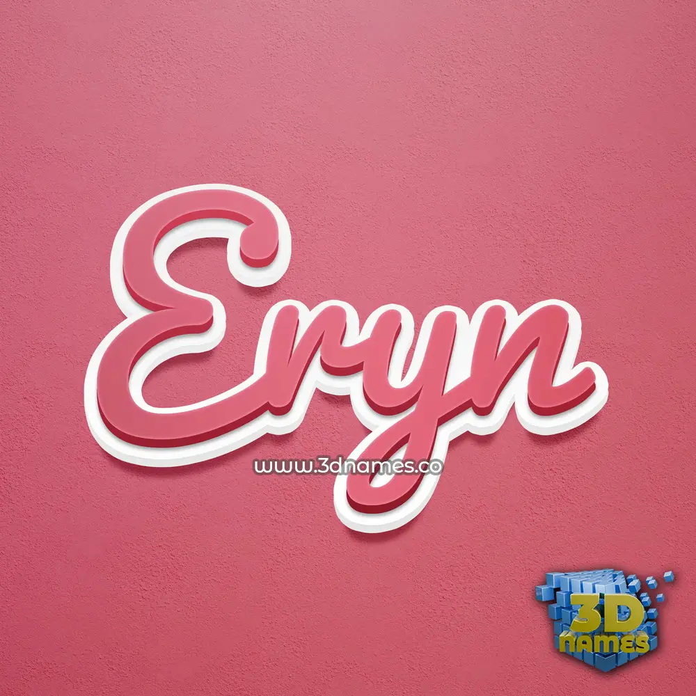eryn in Red Scribble style - 3D name wallpaper