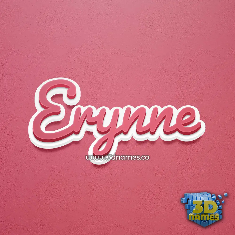 erynne in Red Scribble style - 3D name wallpaper