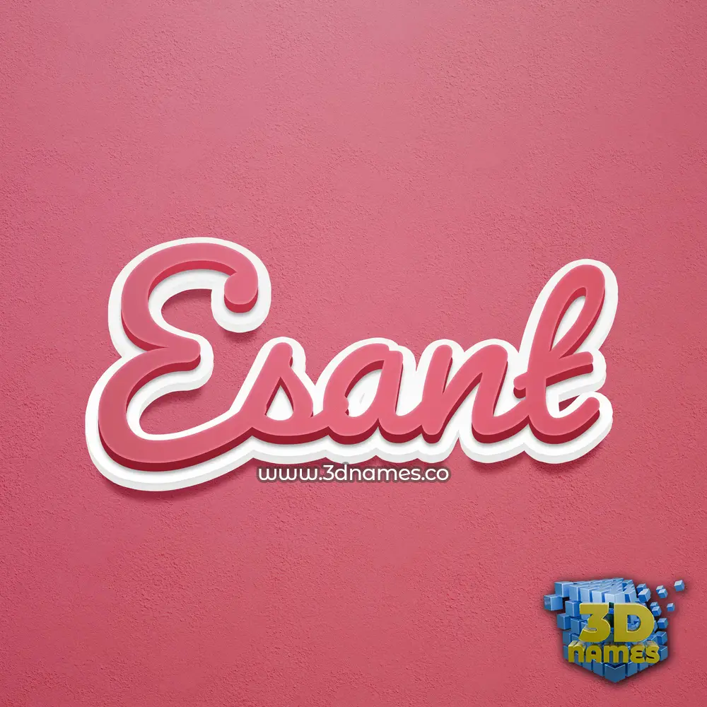 esant in Red Scribble style - 3D name wallpaper
