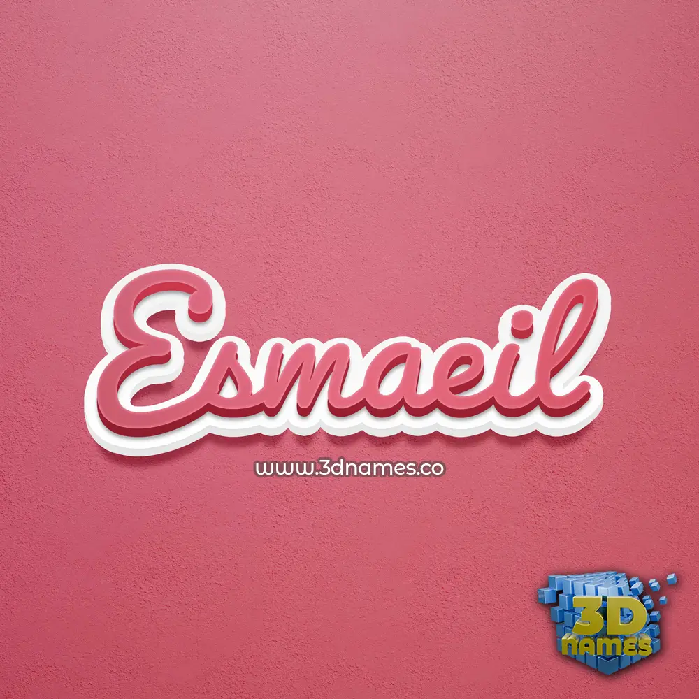 esmaeil in Red Scribble style - 3D name wallpaper